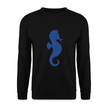 Seepferdchen - Unisex Pullover - Schwarz - Vorne - Alina (178cm) & Michal (187cm)