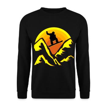 Snowboard Wintersport Downhill Snow Montagnes Piste - Sweat-shirt Unisexe - noir - Devant - Alina (178cm) & Michal (187cm)