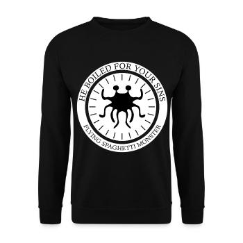 Spaghetti Food Pasta Pasta Cooking Monster Idea - Unisex Sweatshirt - black - Front - Alina (178cm) & Michal (187cm)