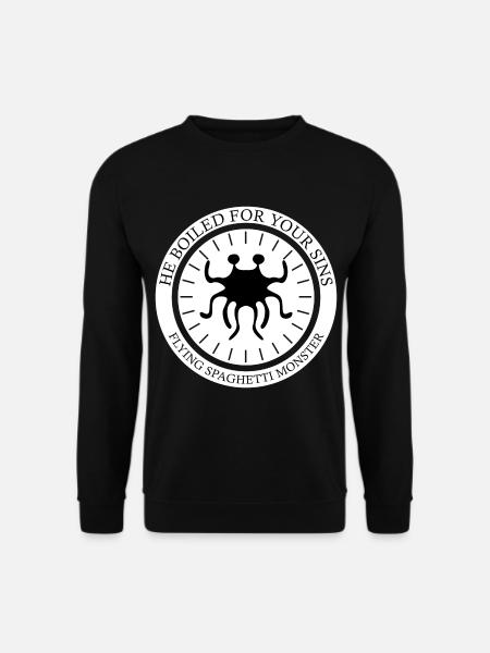Spaghetti Essen Pasta Nudeln Kochen Monster Idee - Unisex Pullover - Schwarz