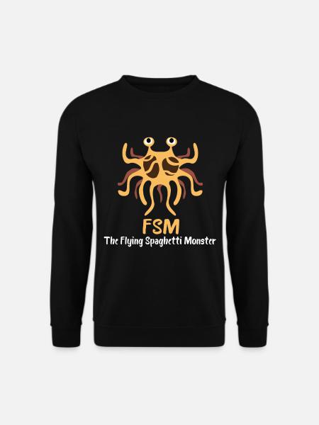 Spaghetti Essen Pasta Nudeln Kochen Monster Idee - Unisex Pullover - Schwarz