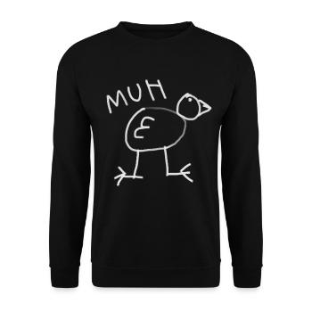 Duck Muh Funny Funny Gift Ducks - Unisex Sweatshirt - black - Front - Alina (178cm) & Michal (187cm)