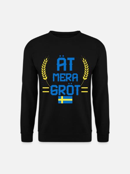 Schweden Flagge mehr Brei essen Land - Unisex Pullover - Schwarz