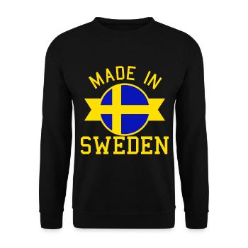 Drapeau de la Suède Stockholm Viking nord - Sweat-shirt Unisexe - noir - Devant - Alina (178cm) & Michal (187cm)