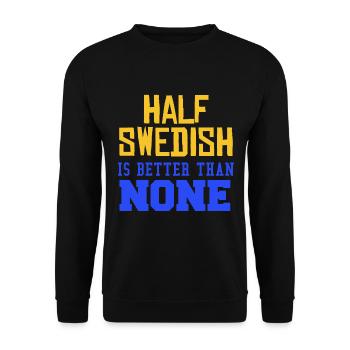 Suède drapeau pays Stockholm Scandinavie - Sweat-shirt Unisexe - noir - Devant - Alina (178cm) & Michal (187cm)