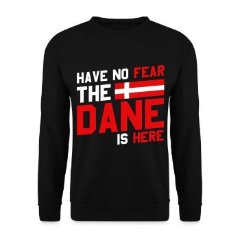 Flagge Daenemark Farben Angst Land Norden - Unisex Pullover - Schwarz - Vorne - Alina (178cm) & Michal (187cm)