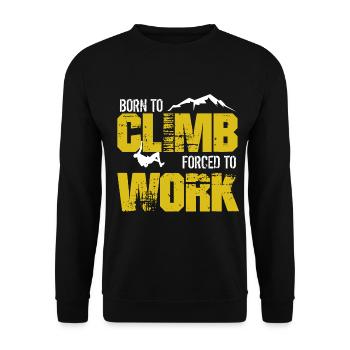 Climbing rope hobby sport mountain carabiner climb - Unisex Sweatshirt - black - Front - Alina (178cm) & Michal (187cm)