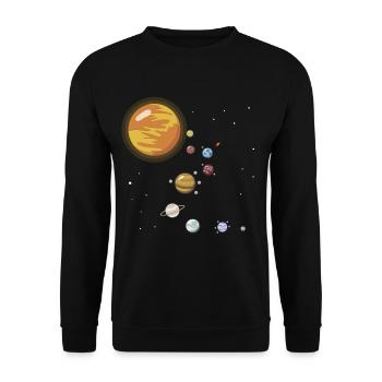 Système Solaire Espace Tout Planète Soleil Mars - Sweat-shirt Unisexe - noir - Devant - Alina (178cm) & Michal (187cm)