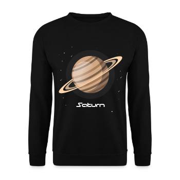 Anneau anneau Saturne planète système solaire étoile - Sweat-shirt Unisexe - noir - Devant - Alina (178cm) & Michal (187cm)