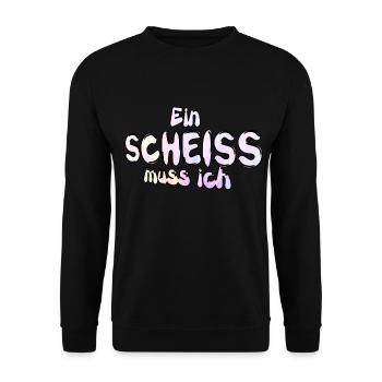 A shit I must say funny - Unisex Sweatshirt - black - Front - Alina (178cm) & Michal (187cm)