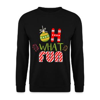 Santa Claus snow Santa Claus vacances de Noël - Sweat-shirt Unisexe - noir - Devant - Alina (178cm) & Michal (187cm)