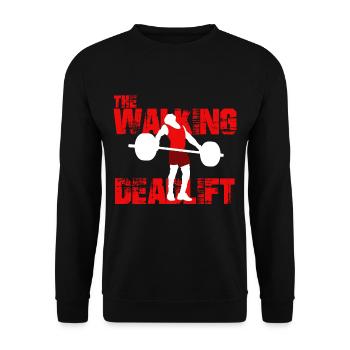 Fitness Weightlifting Training Muscle Building Muscles - Unisex Sweatshirt - black - Front - Alina (178cm) & Michal (187cm)