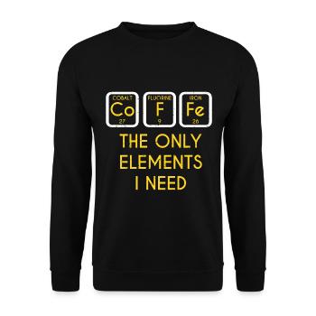 Coffee Morning Muffle Elements Chemistry Caffeine Cup - Unisex Sweatshirt - black - Front - Alina (178cm) & Michal (187cm)