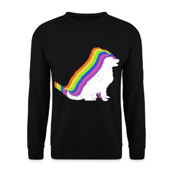 Labrador Hund Haustier bunt Vierbeiner Herrchen - Unisex Pullover - Schwarz - Vorne - Alina (178cm) & Michal (187cm)