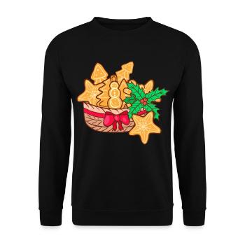 Biscuits de Noël cuisson biscuits biscuits de Noël - Sweat-shirt Unisexe - noir - Devant - Alina (178cm) & Michal (187cm)