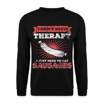 Sausage sausage meat - Unisex Sweatshirt - black - Front - Alina (178cm) & Michal (187cm)
