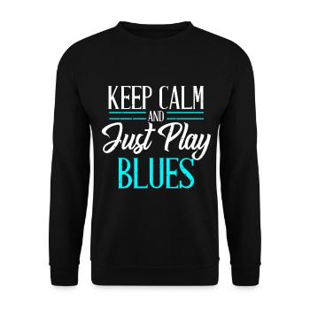 Blues Musik Locker Bleiben Geschenk - Unisex Pullover - Schwarz - Vorne - Alina (178cm) & Michal (187cm)