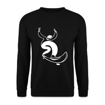 Skate Board Crazy Funky Trend Sports Boards Surf - Unisex Sweatshirt - black - Front - Alina (178cm) & Michal (187cm)