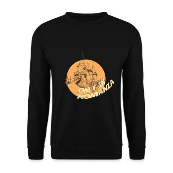 Nur in Rumänien - Transsilvanien - Unisex Pullover - Schwarz - Vorne - Alina (178cm) & Michal (187cm)