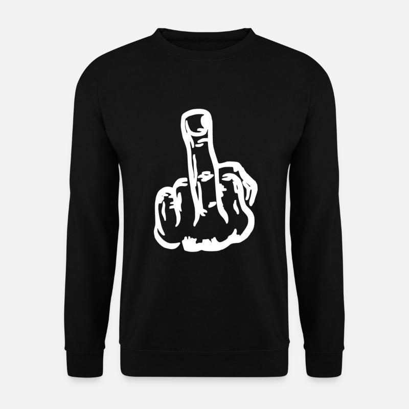 middle finger - Unisex Sweatshirt - black