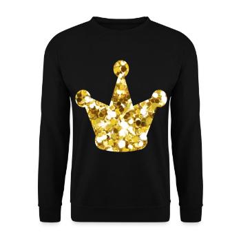 King Crown Gold - Unisex Sweatshirt - black - Front - Alina (178cm) & Michal (187cm)