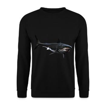 Shark - Unisex Sweatshirt - black - Front - Alina (178cm) & Michal (187cm)