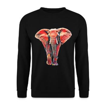 elephant - Unisex Sweatshirt - black - Front - Alina (178cm) & Michal (187cm)