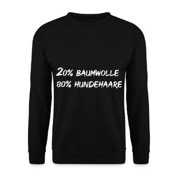 Hund Hundehaare Hunde Haustier Baumwolle Hundelieb - Unisex Pullover - Schwarz - Vorne - Alina (178cm) & Michal (187cm)