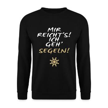 ICH GEHE SEGELN - Unisex Pullover - Schwarz - Vorne - Alina (178cm) & Michal (187cm)