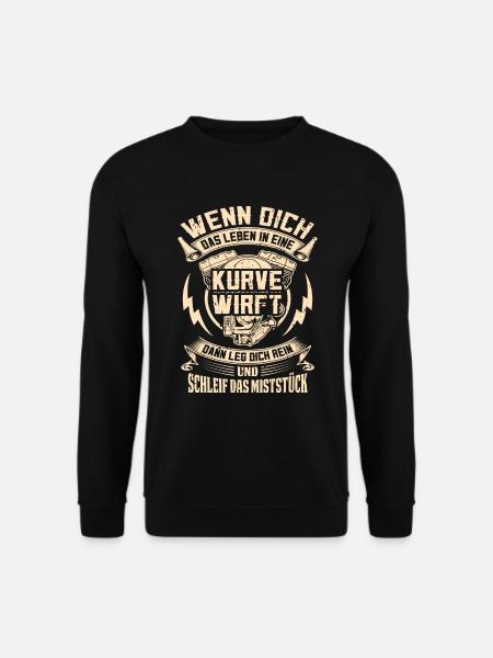 Lustiges Biker Motorradfahrer Motorrad Geschenk - Unisex Pullover - Schwarz