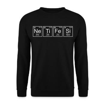 entp, periodic system, cognitive functions, - Unisex Sweatshirt - black - Front - Alina (178cm) & Michal (187cm)