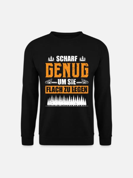 Holzfäller Waldarbeiter Holz Förster Forstwirt - Unisex Pullover - Schwarz
