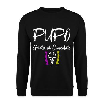 PUPO Cantante Gelato Italy Gift Funny - Unisex Sweatshirt - black - Front - Alina (178cm) & Michal (187cm)