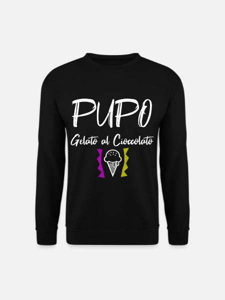 PUPO Cantante Gelato Italy Geschenk Lustig - Unisex Pullover - Schwarz