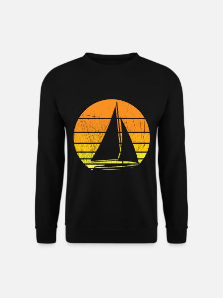 Segeln Segel Segelboot Boot Schiff Meer Wasser - Unisex Pullover - Schwarz