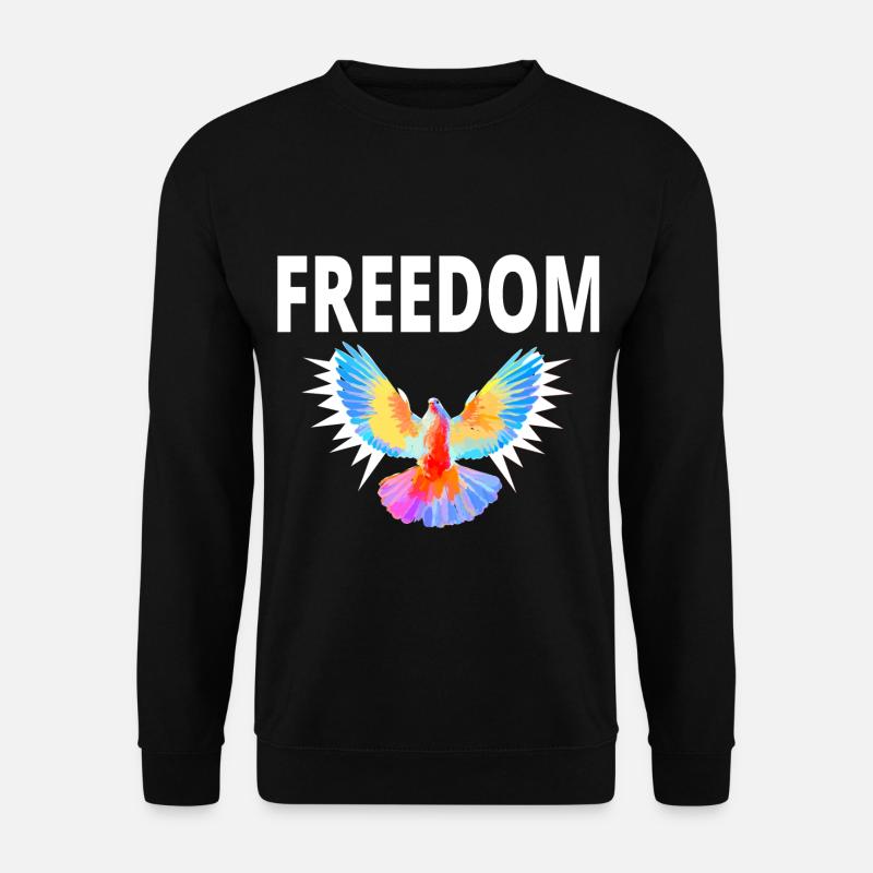 Freedom Freedom Dove Gift Funny - Unisex Sweatshirt - black