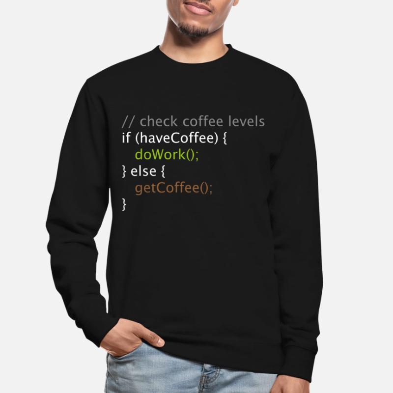 Computer Science Nerd Geek Programmer Coffee Work Unisex Sweatshirt