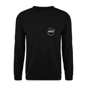 Ramen nouilles poche poitrine - Sweat-shirt Unisexe - noir - Devant - Alina (178cm) & Michal (187cm)