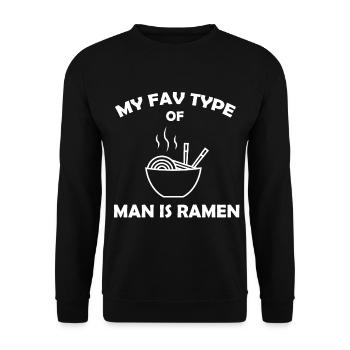 Ramen Noodles Favorite Man - Unisex Sweatshirt - black - Front - Alina (178cm) & Michal (187cm)