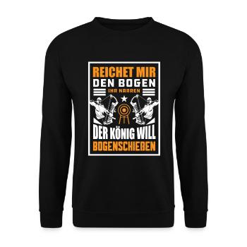 Reicht Mir Den Bogen Ihr Narren - Unisex Pullover - Schwarz - Vorne - Alina (178cm) & Michal (187cm)