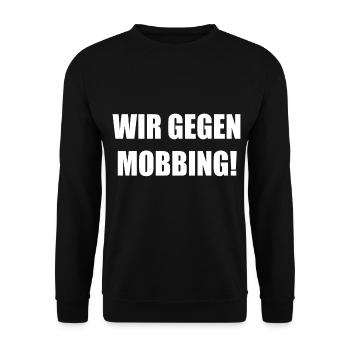 Wir gegen Mobbing - Unisex Pullover - Schwarz - Vorne - Alina (178cm) & Michal (187cm)