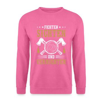 FICHTEN SICHTEN UND VERNICHTEN - Unisex Pullover - Pink - Vorne