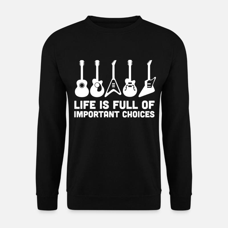 Gitarre Gitarrist Musiker Geschenk - Unisex Pullover - Schwarz