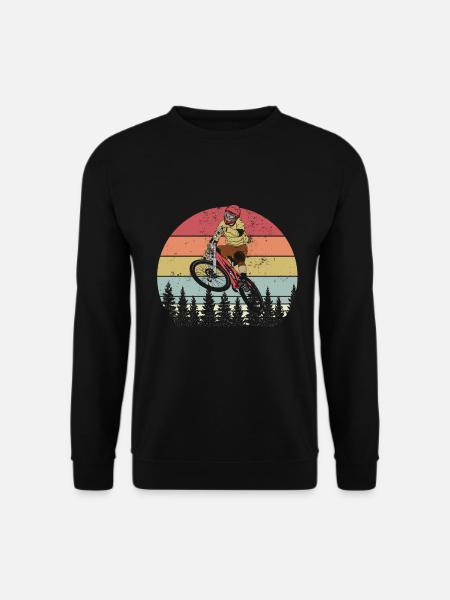 Vintage Retro Mountainbike MTB - Unisex Pullover - Schwarz