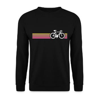 racing bike bike sport retro vintage - Unisex Sweatshirt - black - Front - Alina (178cm) & Michal (187cm)