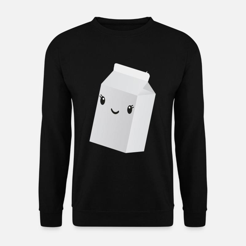 Milch Starke Knochen Calcium Gesund witzig Form - Unisex Pullover - Schwarz