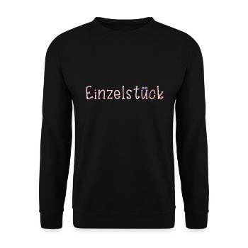 Einzelstück Lustiger Spruch Witzig Fun individuell - Unisex Pullover - Schwarz - Vorne - Alina (178cm) & Michal (187cm)