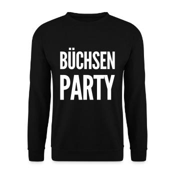 Büchsenparty Junggesellinnenabschied Lustig Spruch - Unisex Pullover - Schwarz - Vorne - Alina (178cm) & Michal (187cm)