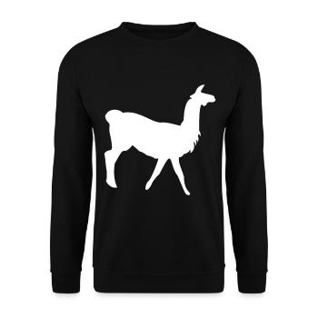 Lama - Unisex Pullover - Schwarz - Vorne - Alina (178cm) & Michal (187cm)