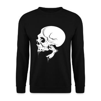 Skull - Unisex Sweatshirt - black - Front - Alina (178cm) & Michal (187cm)